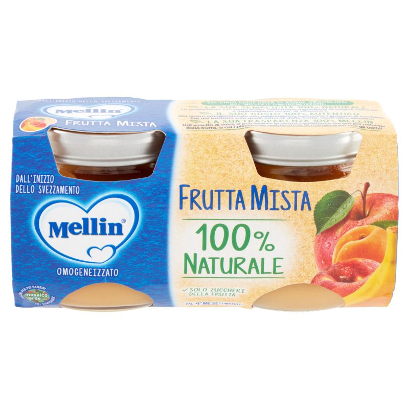 MELLIN Omogeneizzato di Frutta Mista 2 x 100 g