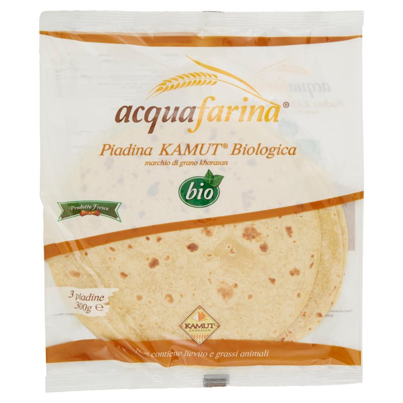 Acquafarina bio Piadina Kamut Biologica 3 piadine 300 g