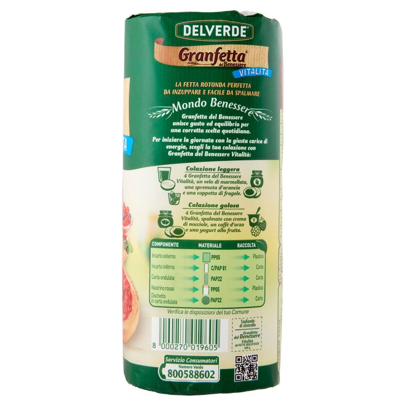 Delverde Granfetta del Benessere Vitalità 300 g