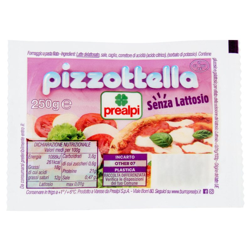 prealpi Pizzottella Senza Lattosio 250 g