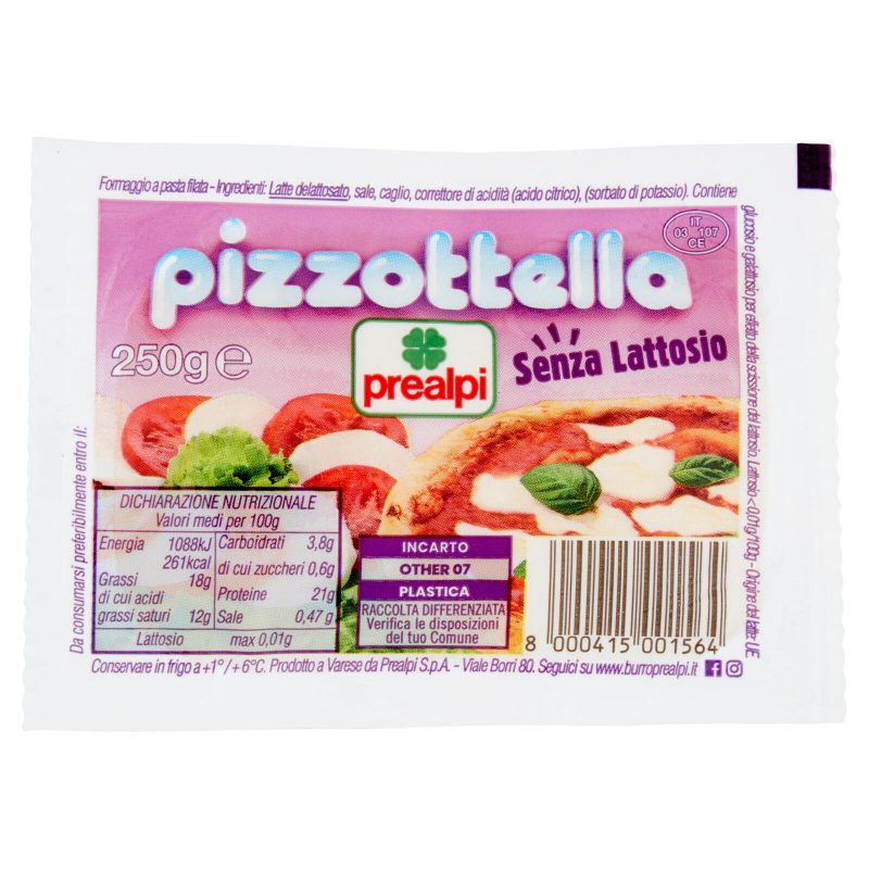 prealpi Pizzottella Senza Lattosio 250 g