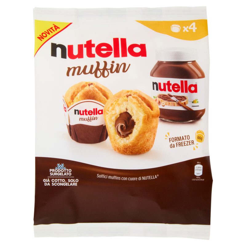 nutella Muffin morbidi muffin con cuore di nutella 4 pezzi 264 g