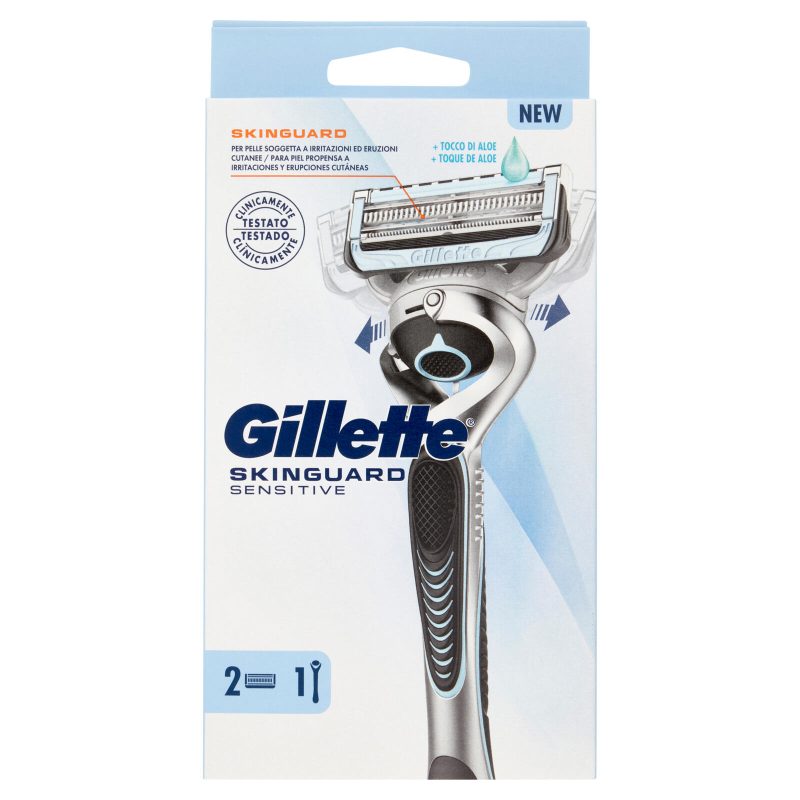 Gillette Rasoio Uomo SkinGuard Sensitive Flexball, 1 Manico + 1 Lamette Barba