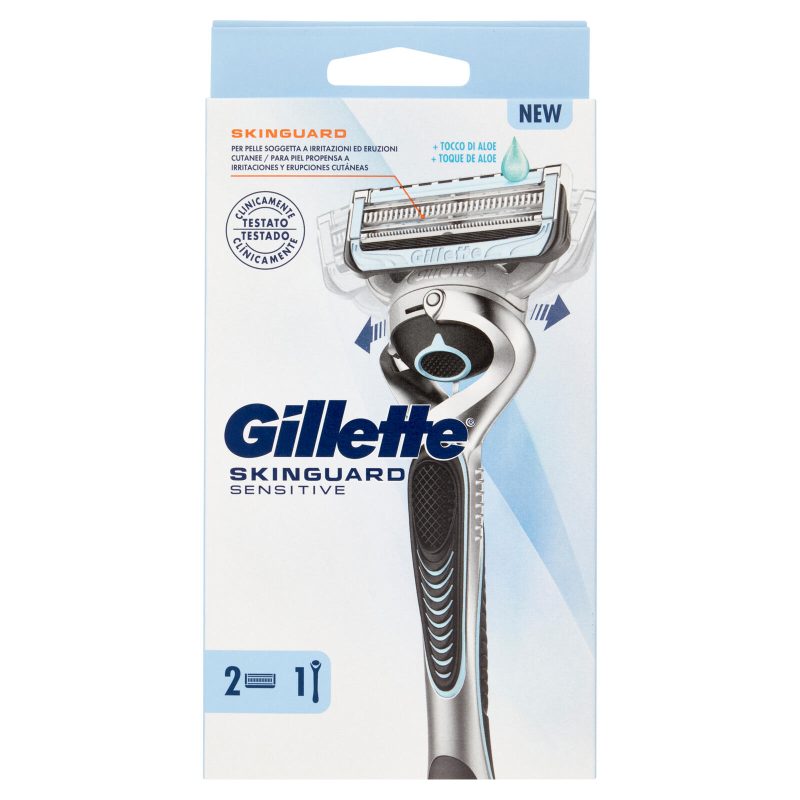 Gillette Rasoio Uomo SkinGuard Sensitive Flexball, 1 Manico + 1 Lamette Barba