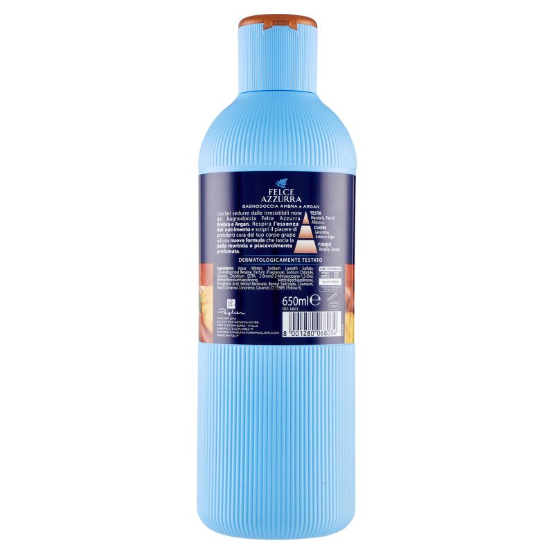 Felce Azzurra Ambra e Argan essenza di nutrimento Bagnodoccia 650 ml