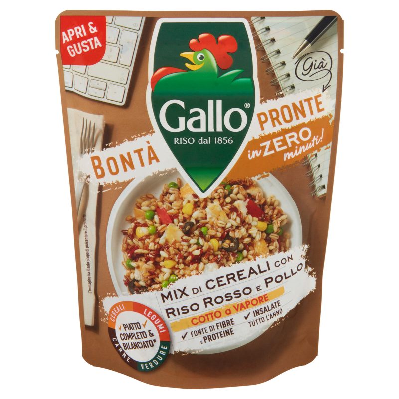 Gallo Bontà Pronte Mix di Cereali con Riso Rosso e Pollo 220 g