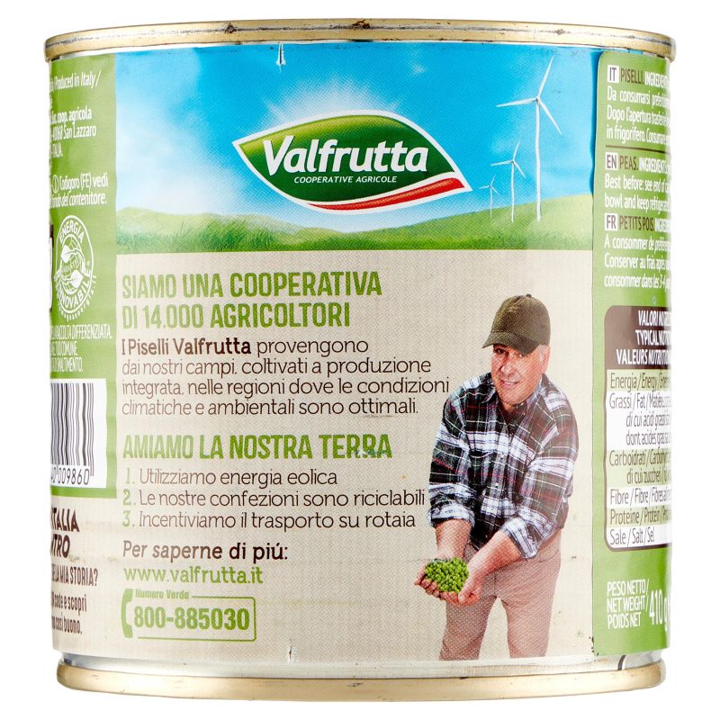 Valfrutta Piselli Medi Italiani 410 g