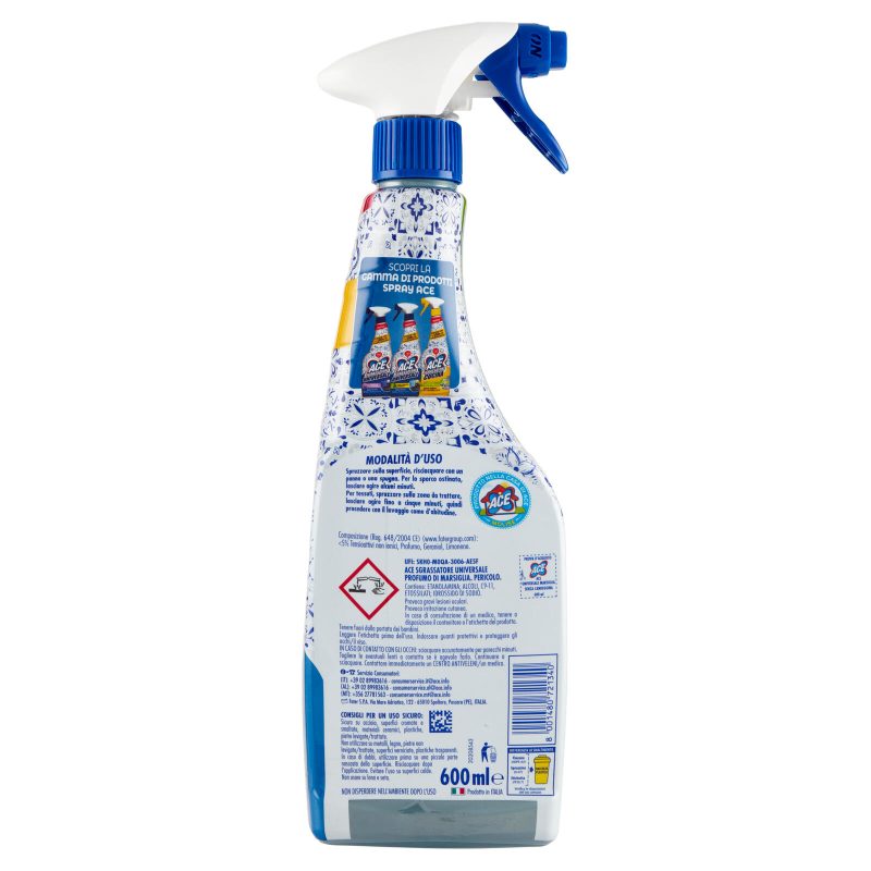 Ace Sgrassatore Universale Profumo di Marsiglia Senza Candeggina 600 ml