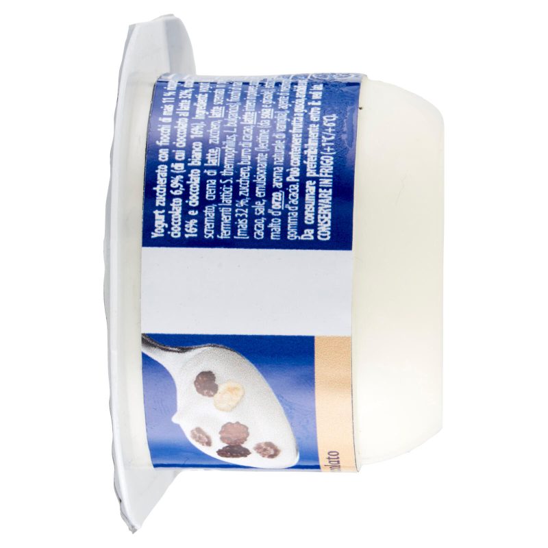 Danone Duo, Yogurt Bianco Cremoso con Fragranti Fiocchi al Cioccolato, 98g