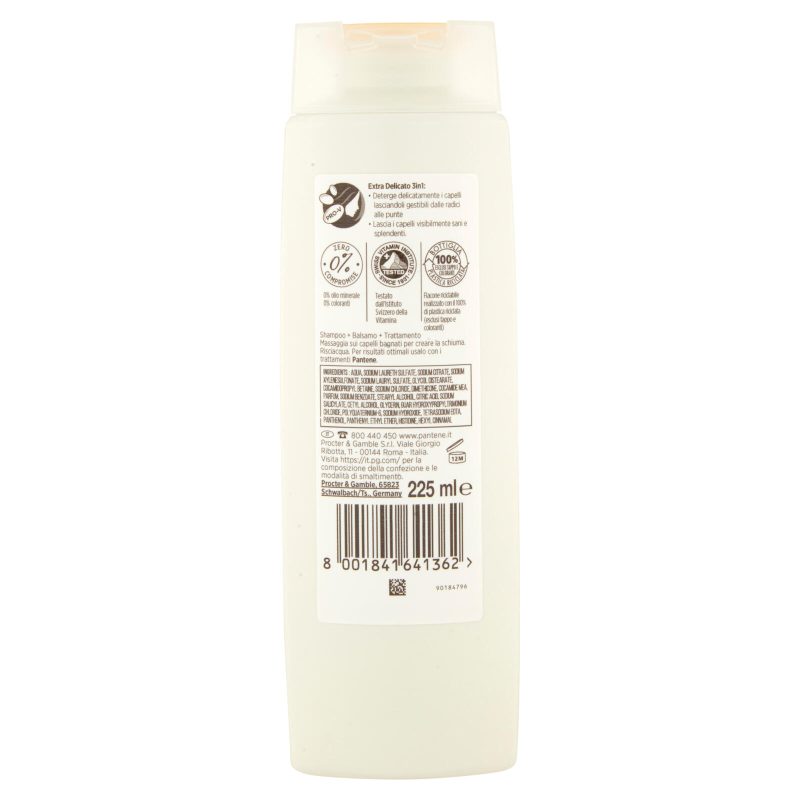 Pantene Shampoo+Balsamo+Trattamento 3in1 Extra Delicato 225 ml