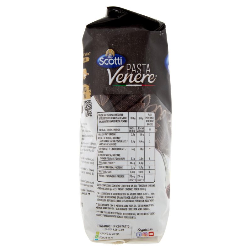 Riso Scotti Pasta Venere Integrale Penne 400 g