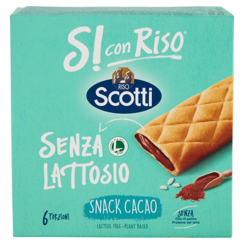 Riso Scotti Si con Riso Senza Lattosio Snack Cacao 6 x 25 g