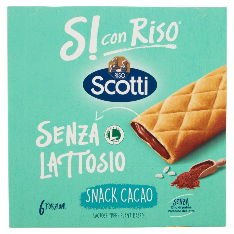 Riso Scotti Si con Riso Senza Lattosio Snack Cacao 6 x 25 g