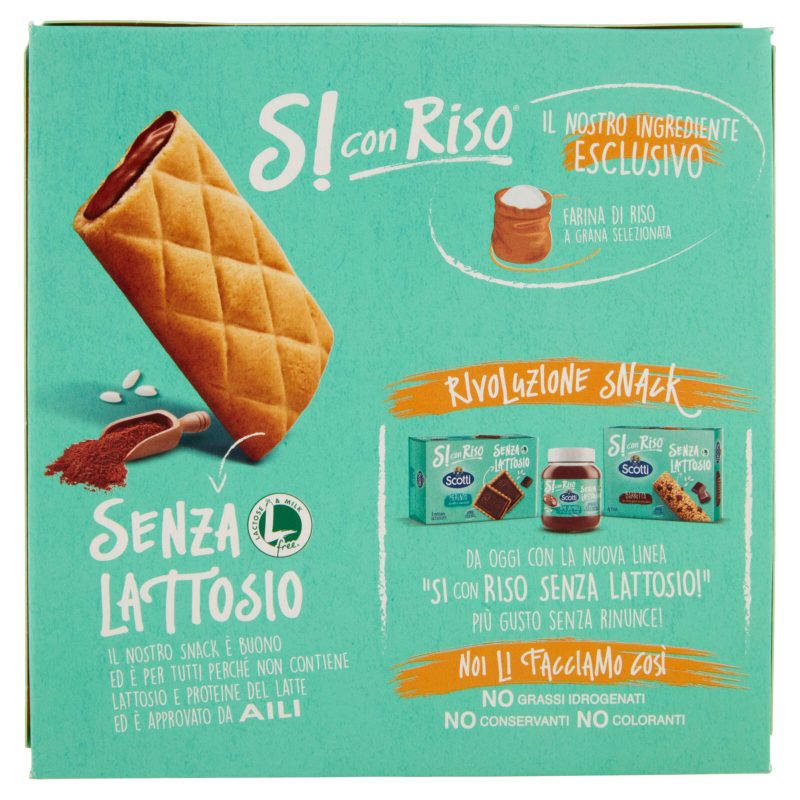 Riso Scotti Si con Riso Senza Lattosio Snack Cacao 6 x 25 g