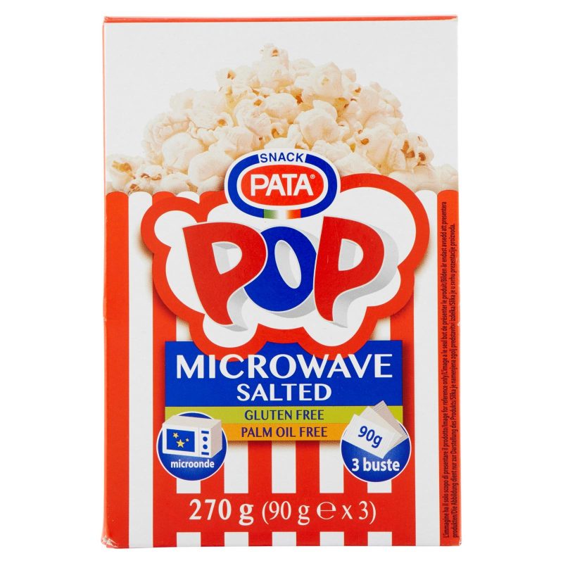 Pata Pop Microwave Salted 3 x 90 g