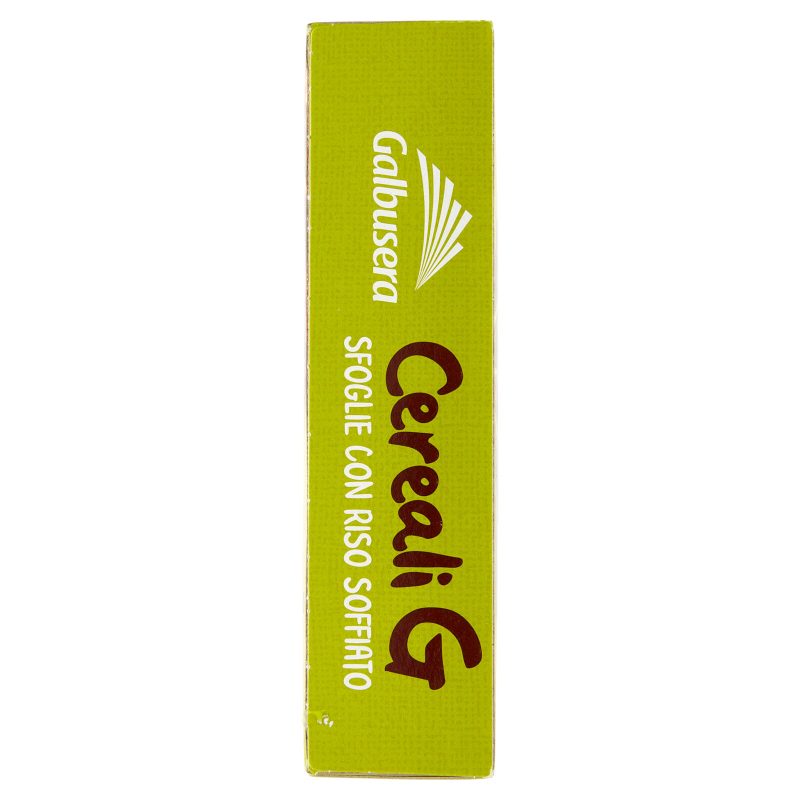 Galbusera Cereali G Sfoglie con Riso Soffiato Ricoperte di Cioccolato 5 x 30 g