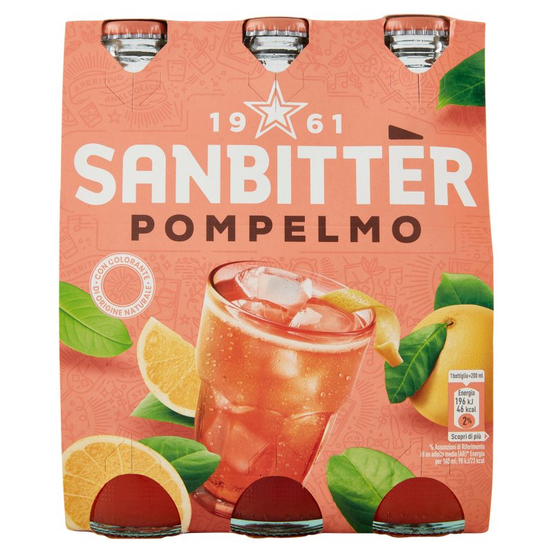 SANBITTÈR Pompelmo 3x20cl