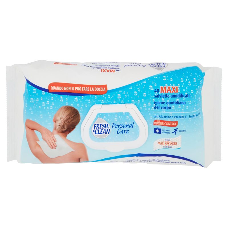 Fresh & Clean Personal Care Maxi salviette umidificate igiene quotidiana del corpo 40 pz