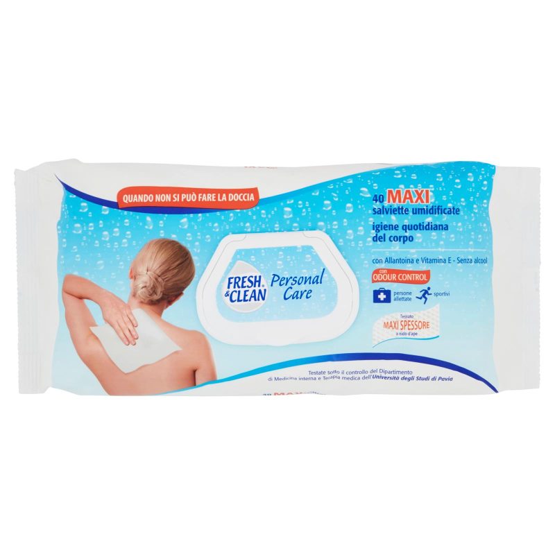 Fresh & Clean Personal Care Maxi salviette umidificate igiene quotidiana del corpo 40 pz