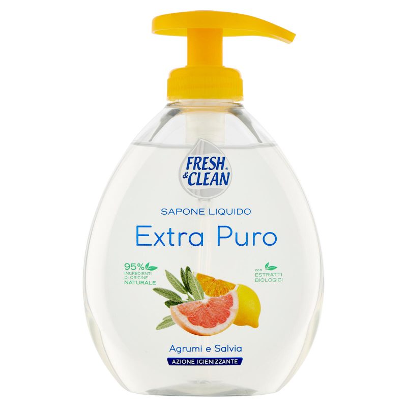 Fresh & Clean Sapone Liquido Extra Puro Agrumi e Salvia 300 ml