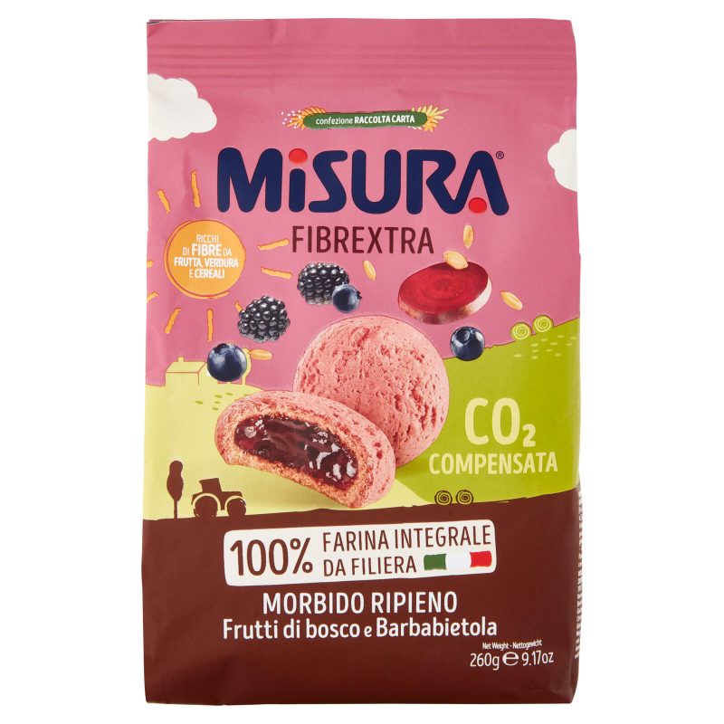 Misura Fibrextra Morbido Ripieno Frutti di bosco e Barbabietola 260 g