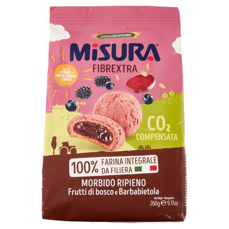 Misura Fibrextra Morbido Ripieno Frutti di bosco e Barbabietola 260 g