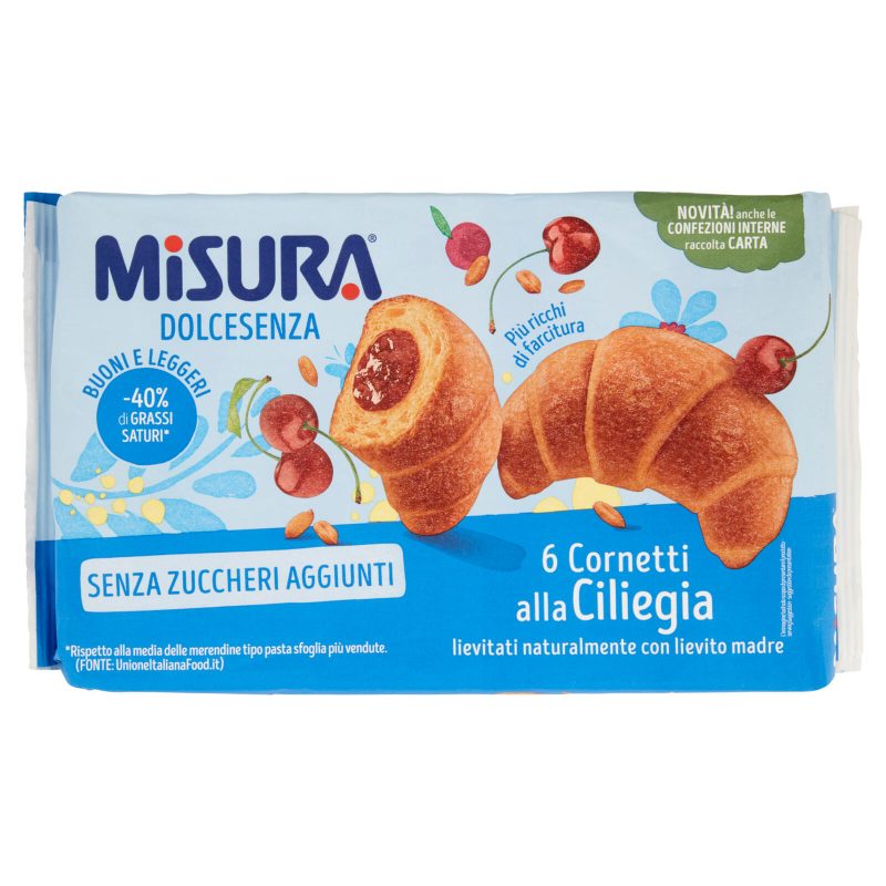 Misura Dolcesenza 6 Cornetti alla Ciliegia 298 g