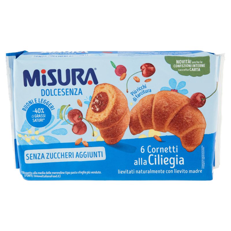 Misura Dolcesenza 6 Cornetti alla Ciliegia 298 g