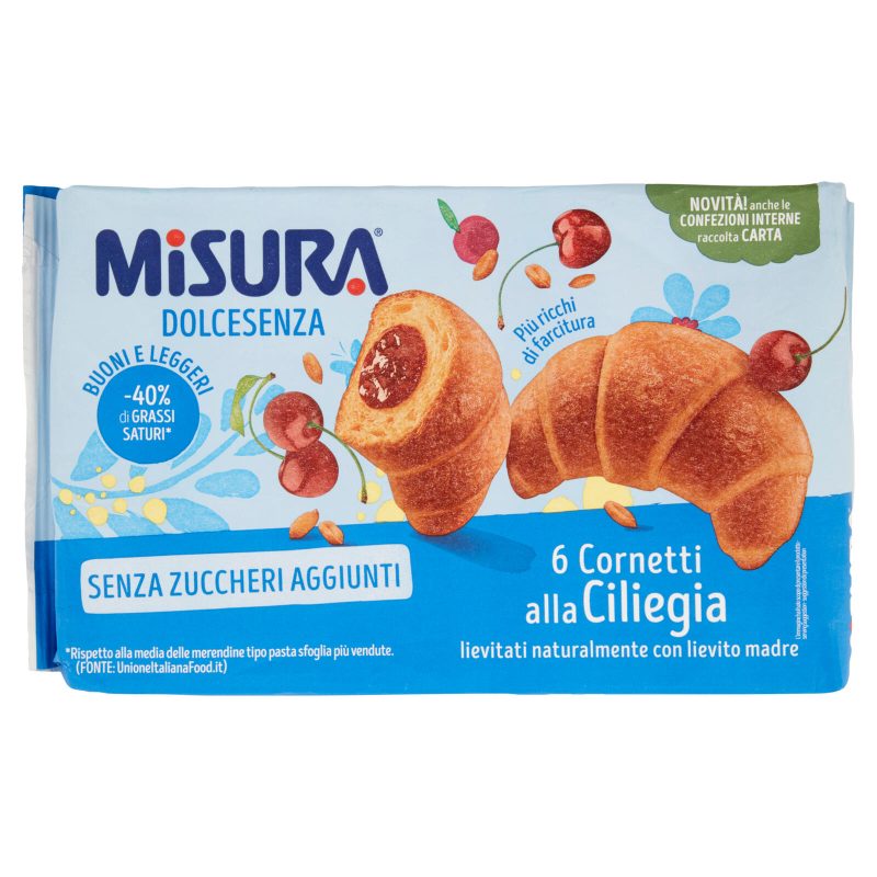 Misura Dolcesenza 6 Cornetti alla Ciliegia 298 g