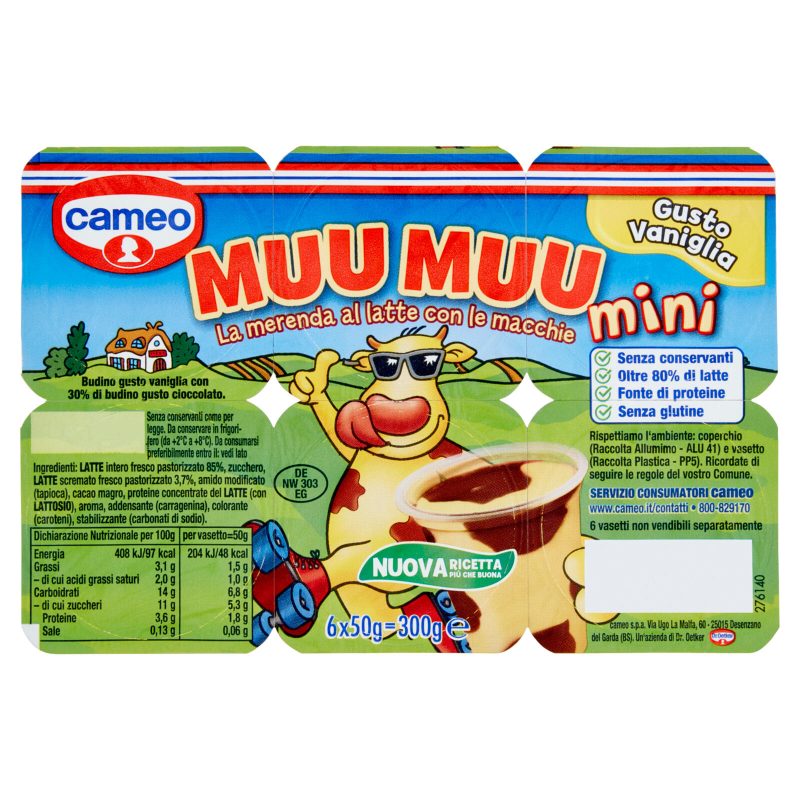 cameo Muu Muu mini Gusto Vaniglia 6x50 g