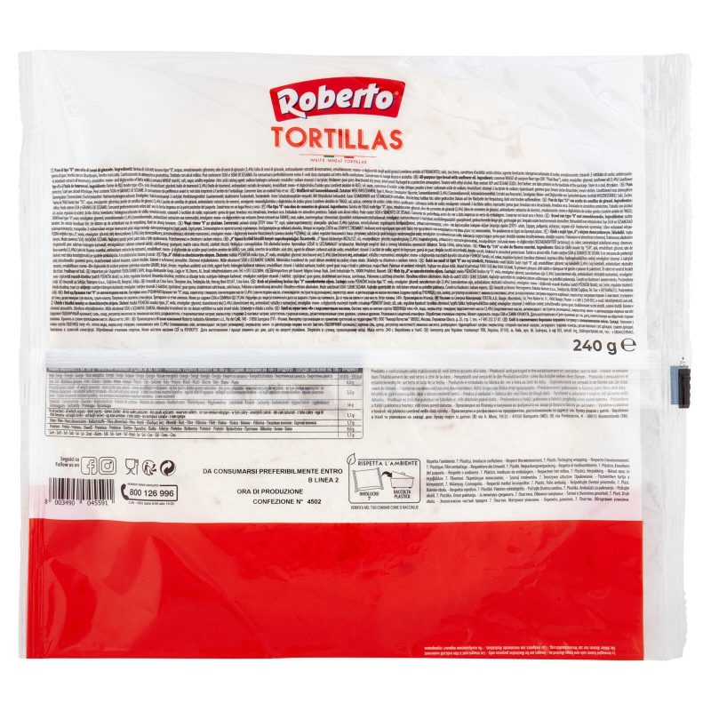 Roberto Tortillas 4 Tortillas 240 g