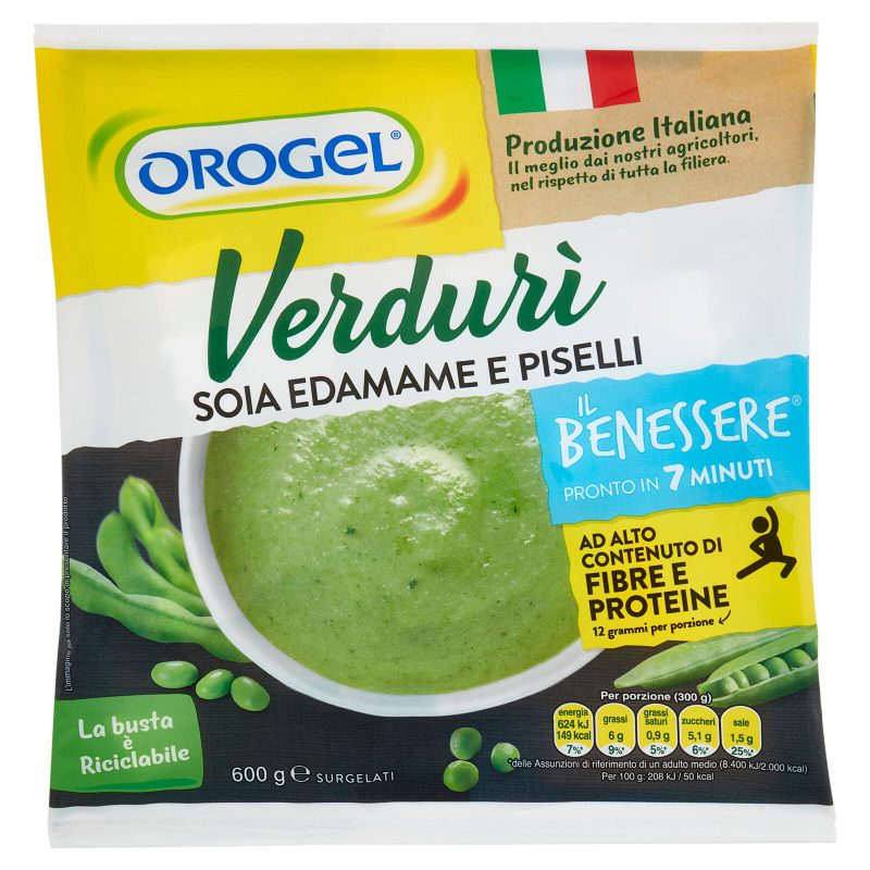 Orogel Il Benessere Verdurì Soia Edamame e Piselli Surgelati 600 g