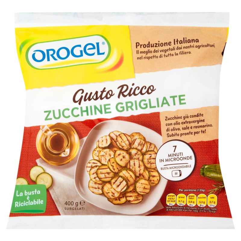 Orogel Gusto Ricco Zucchine Grigliate Surgelati 400 g