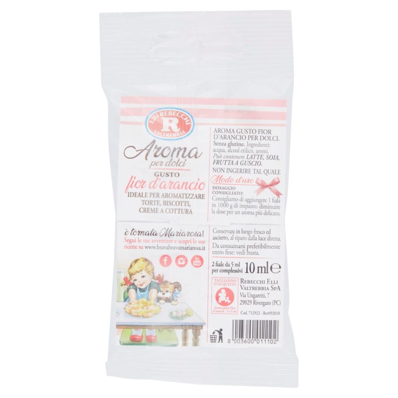 Mariarosa Aroma per dolci Gusto fior d'arancio 2 x 5 ml