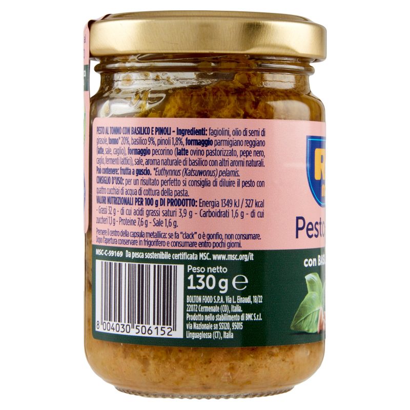 Rio mare Pesto al Tonno con Basilico e Pinoli 130 g