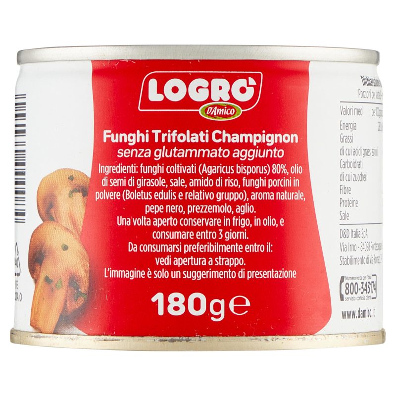 Logrò i Trifolati Funghi Trifolati Champignon 180 g