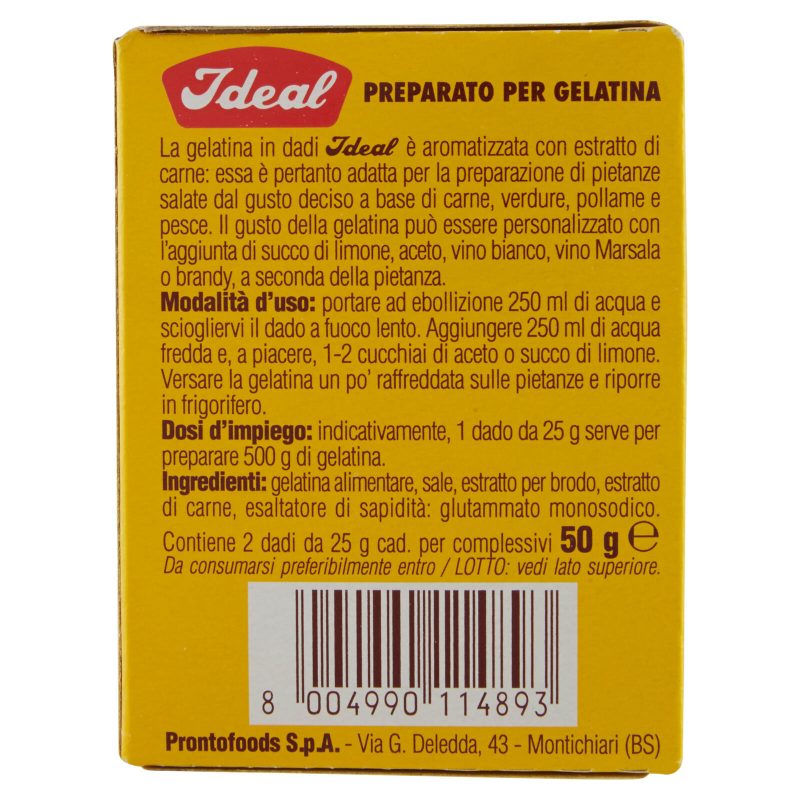 Ideal Gelatina in Dadi 2x25 g