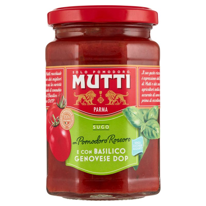 Mutti Sugo con Pomodoro Rossoro e con Basilico Genovese DOP 280 g