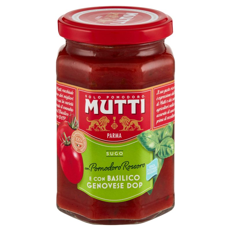 Mutti Sugo con Pomodoro Rossoro e con Basilico Genovese DOP 280 g