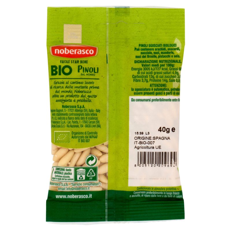 noberasco Bio Pinoli dal Mondo 40 g