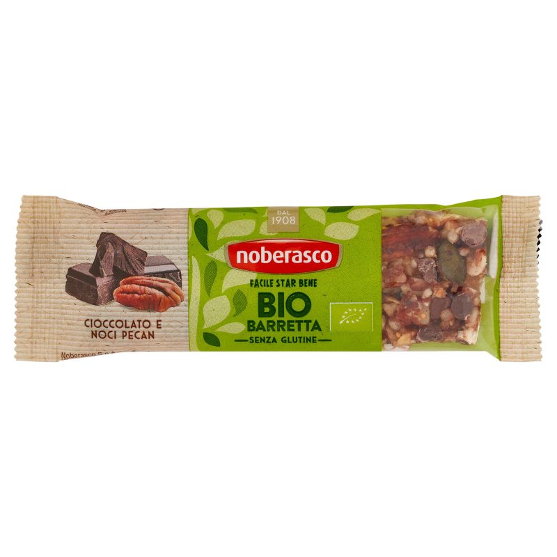 noberasco Bio Barretta Cioccolato e Noci Pecan 30 g