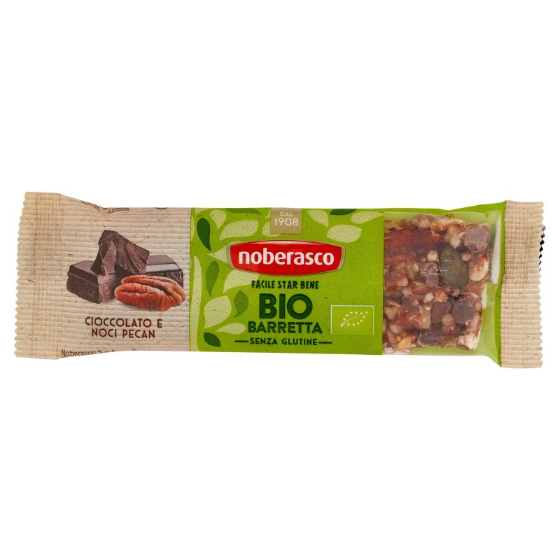 noberasco Bio Barretta Cioccolato e Noci Pecan 30 g