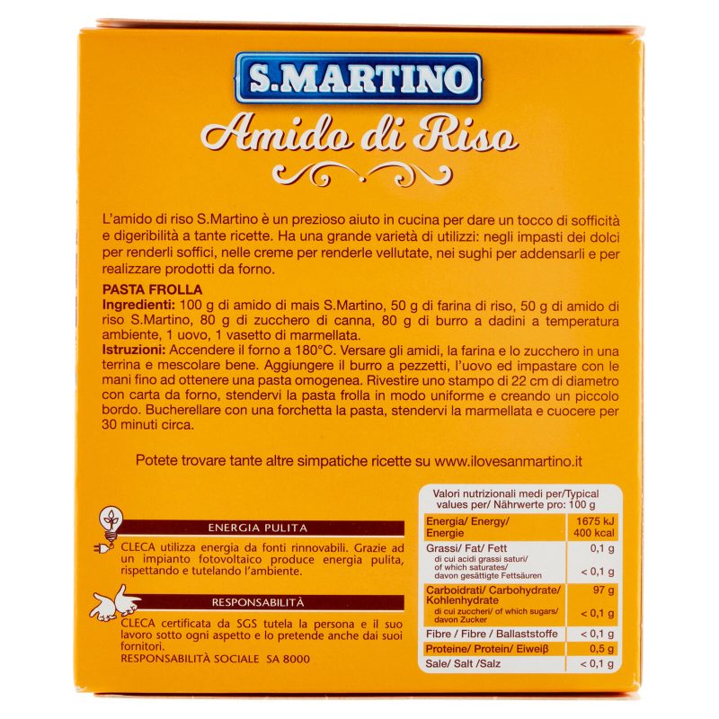 S.Martino Amido di Riso per dolci e salati 180 g