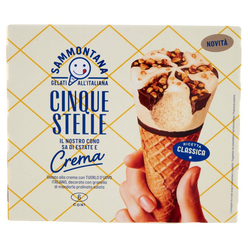 Sammontana Cinque Stelle Crema 6 x 75 g