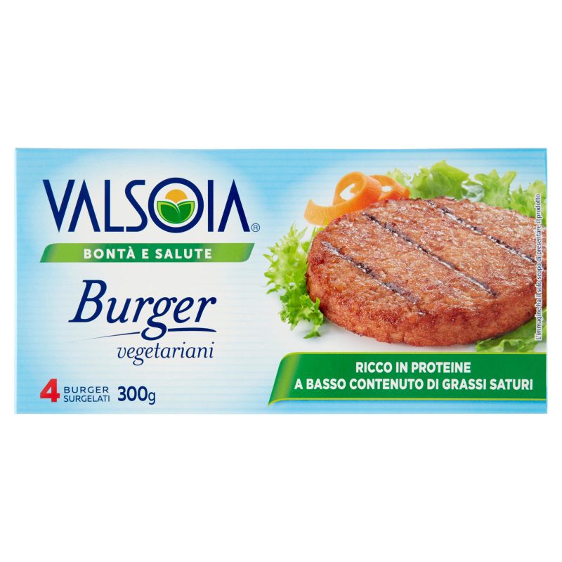 Valsoia Bontà e Salute Burger vegetariani 4 Burger Surgelati 300 g