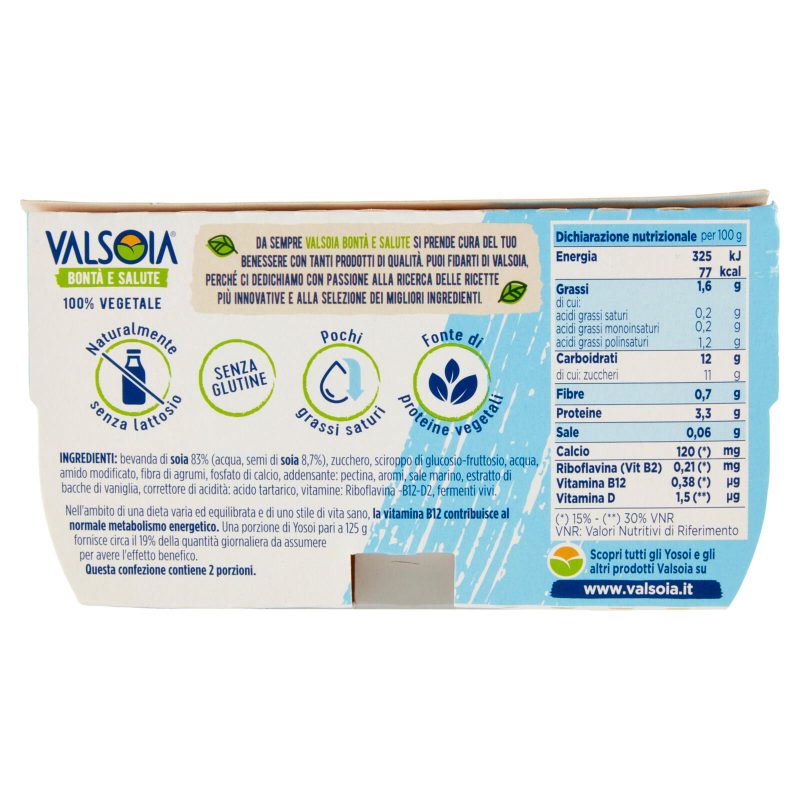 Valsoia Bontà e Salute Yosoi Bianco Cremoso 2x125 g