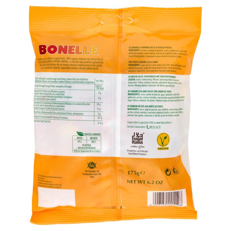 Bonelle Gelées ai gusti Arancia, Limone, Fragola, Mora 175 g