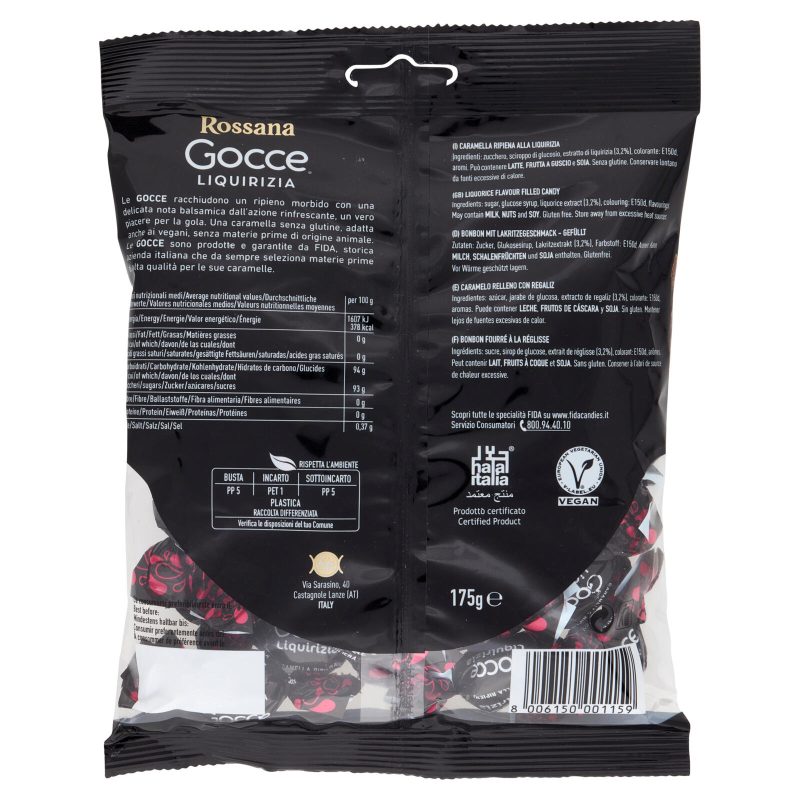 Rossana Gocce Liquirizia 175 g