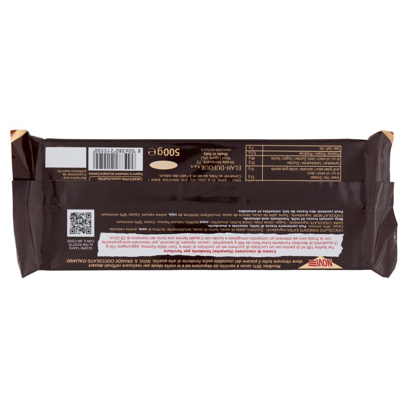 Novi Novibloc 50% Cacao Cioccolato Fondente Extra 500 g