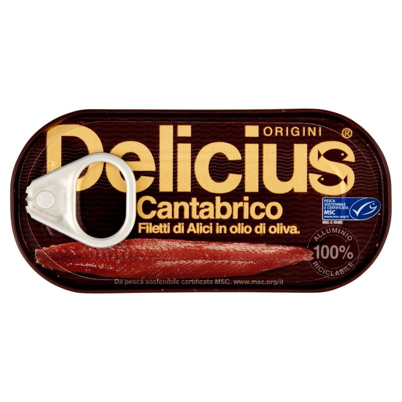 Delicius Cantabrico Filetti di Alici in olio di oliva 28 g